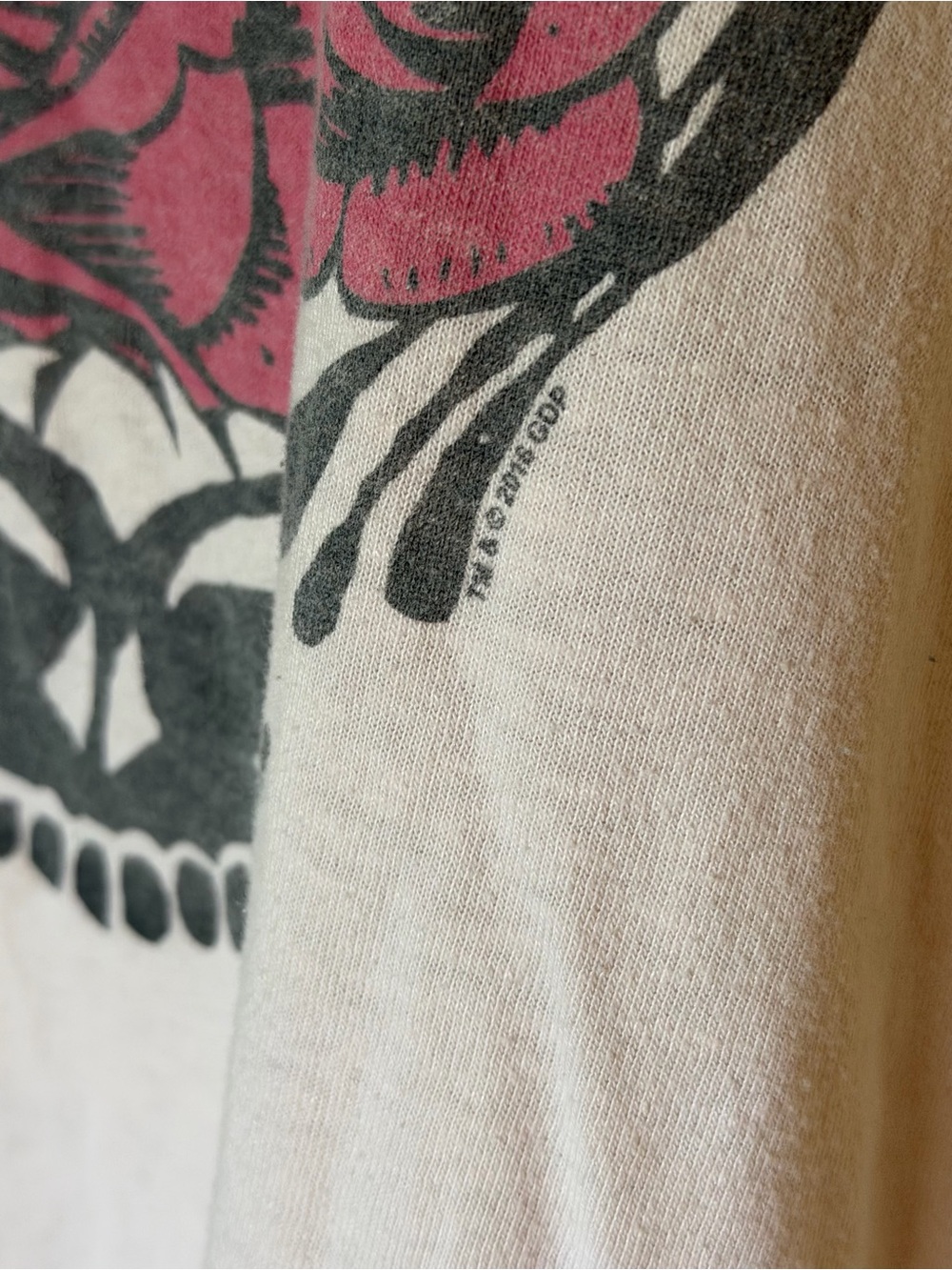 Small Junk Food Grateful Dead Light Pink Rose Graphic Tank Top - Picture 10 of 14